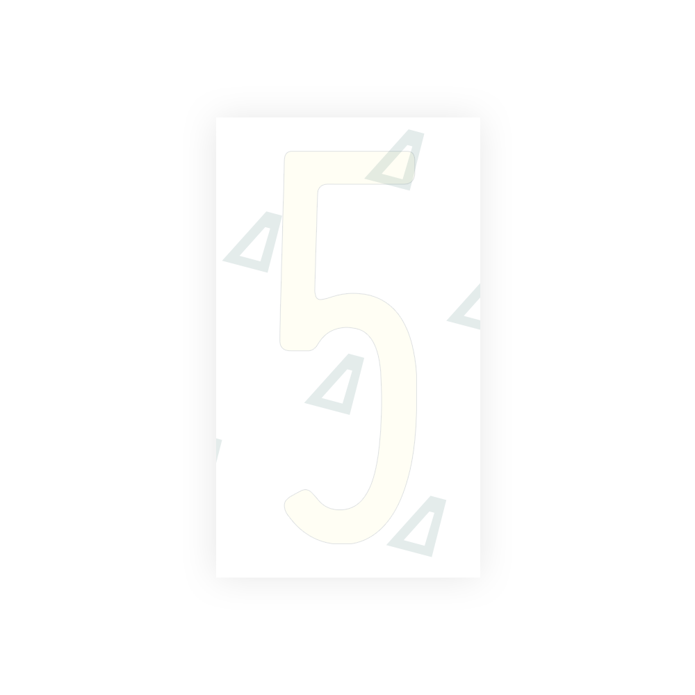 Alite Nanofilm for US (Pennsylvania) license plates - Symbol "5" - Alite