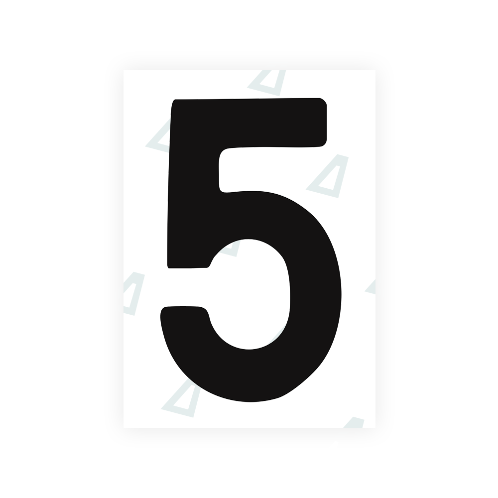Alite Nanofilm for Chile 2007 license plates - Symbol "5" - Alite