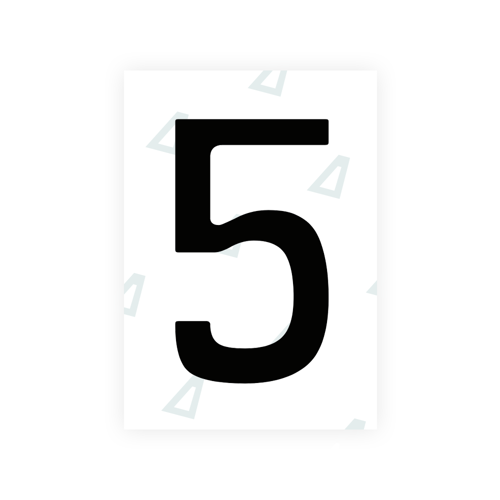 Alite Nanofilm for Chile 2014 license plates - Symbol "5" - Alite