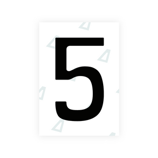 Alite Nanofilm for Chile 2014 license plates - Symbol "5" - Alite