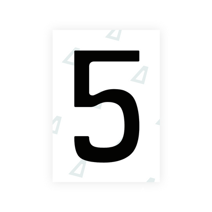 Alite Nanofilm for Chile 2014 license plates - Symbol "5" - Alite