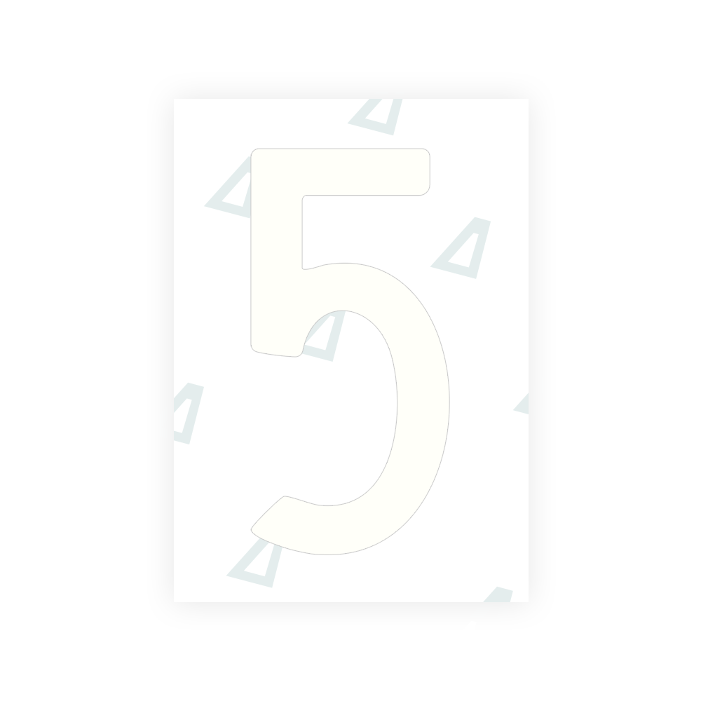 Alite Nanofilm for US (Arkansas) license plates - Symbol "5" - Alite