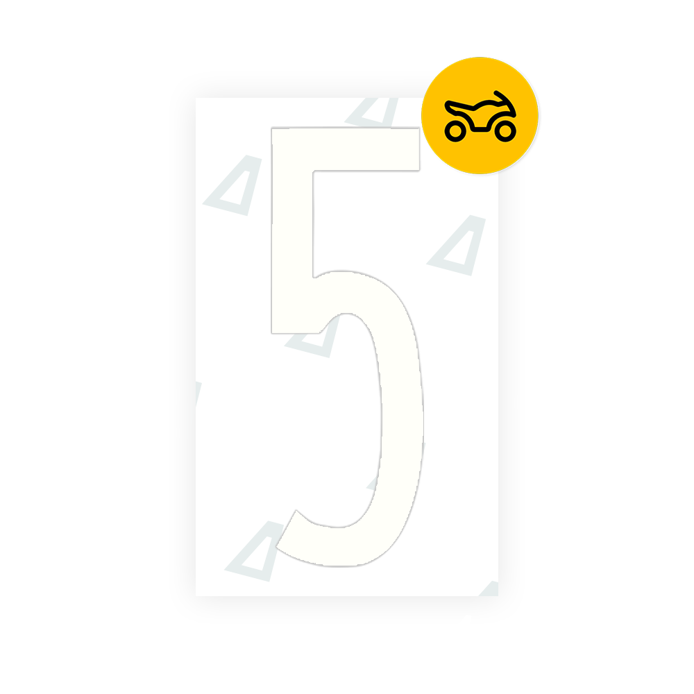 Alite Nanofilm for US (New York 2001) Moto license plates - Symbol "5" - Alite