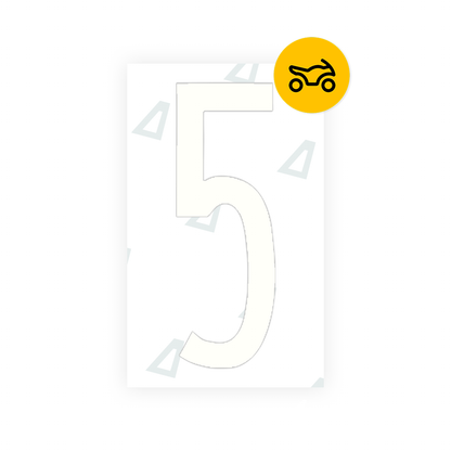 Alite Nanofilm for US (New York 2001) Moto license plates - Symbol "5" - Alite