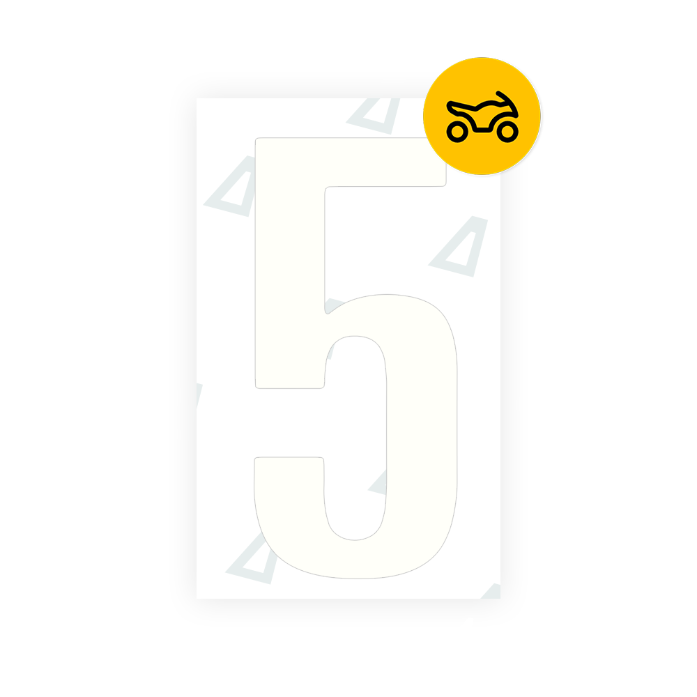 Alite Nanofilm for US (Texas) Moto license plates - Symbol "5" - Alite