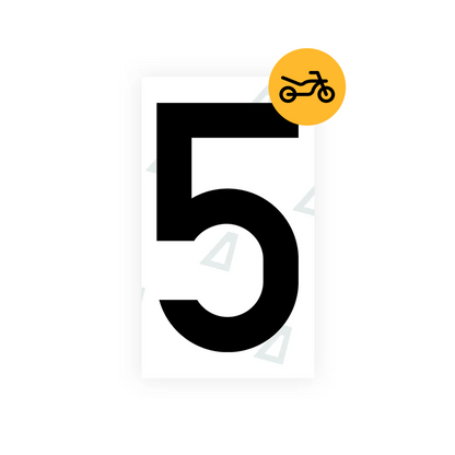 Alite Nanofilm for Greece moto license plates - Symbol "5" - Alite