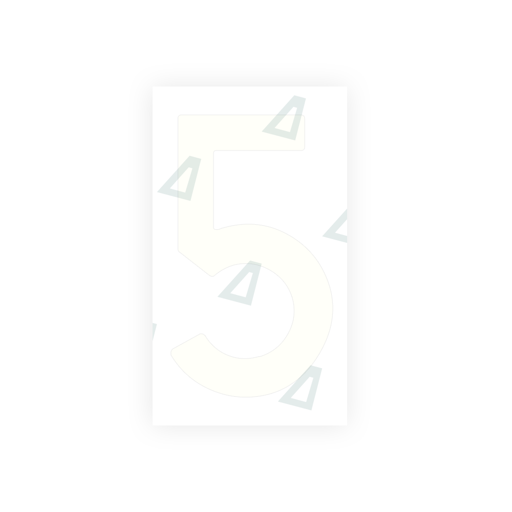Alite Nanofilm for Spain Flat license plates - Symbol "5" - Alite