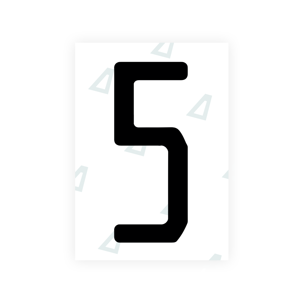 Alite Nanofilm for US (Florida 2019) license plates - Symbol "5" - Alite