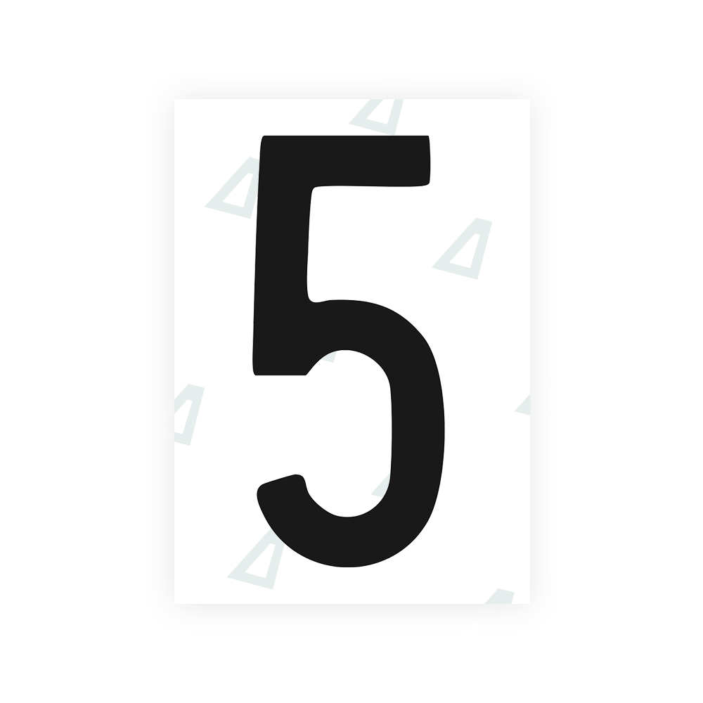 Alite Nanofilm for US (Connecticut 2013) license plates - Symbol "5" - Alite
