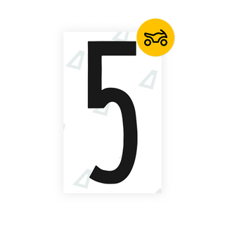 Alite Nanofilm for US (New York 2001) Moto license plates - Symbol "5" - Alite