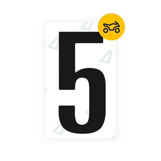 Alite Nanofilm for US (Texas) Moto license plates - Symbol "5" - Alite