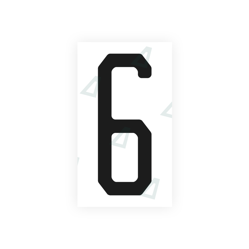 Alite Nanofilm for US (Michigan) license plates - Symbol "6" - Alite