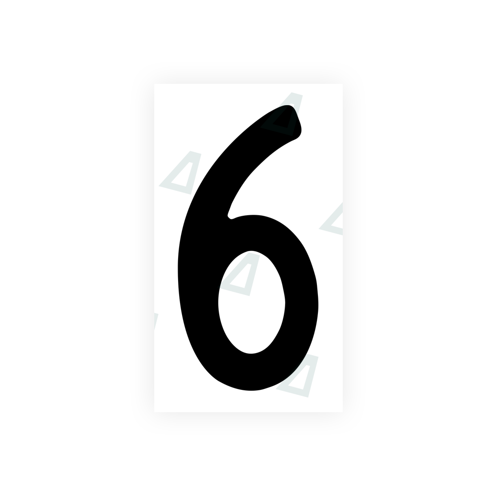 Alite Nanofilm for front Switzerland license plates - Symbol "6" - Alite
