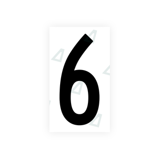Alite Nanofilm for US (New Jersey - Flat) license plates - Symbol "6" - Alite