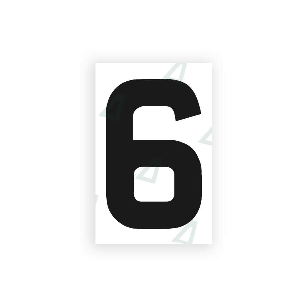 Alite Nanofilm for United Kingdom license plates - Symbol "6" - Alite