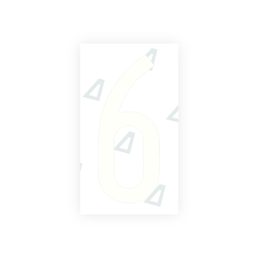 Alite Nanofilm for Mexico license plates - Symbol "6" - Alite