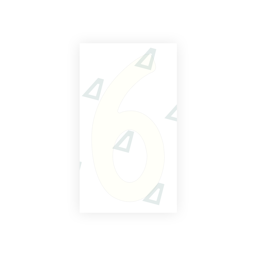 Alite Nanofilm for front Switzerland license plates - Symbol "6" - Alite