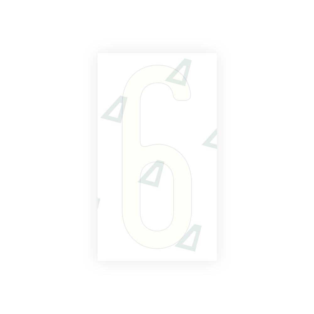Alite Nanofilm for US (Ohio 2013) license plates - Symbol "6" - Alite