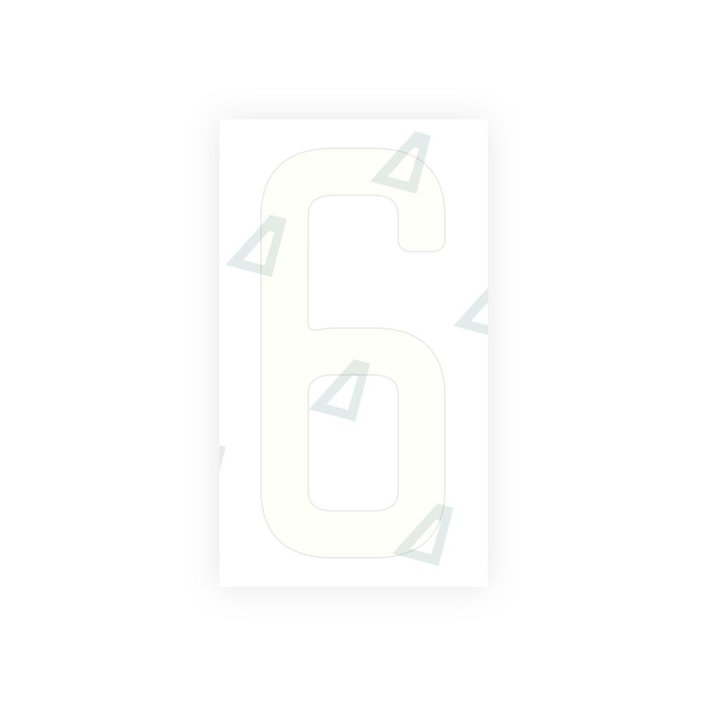 Alite Nanofilm for US (Quebec) license plates - Symbol "6" - Alite