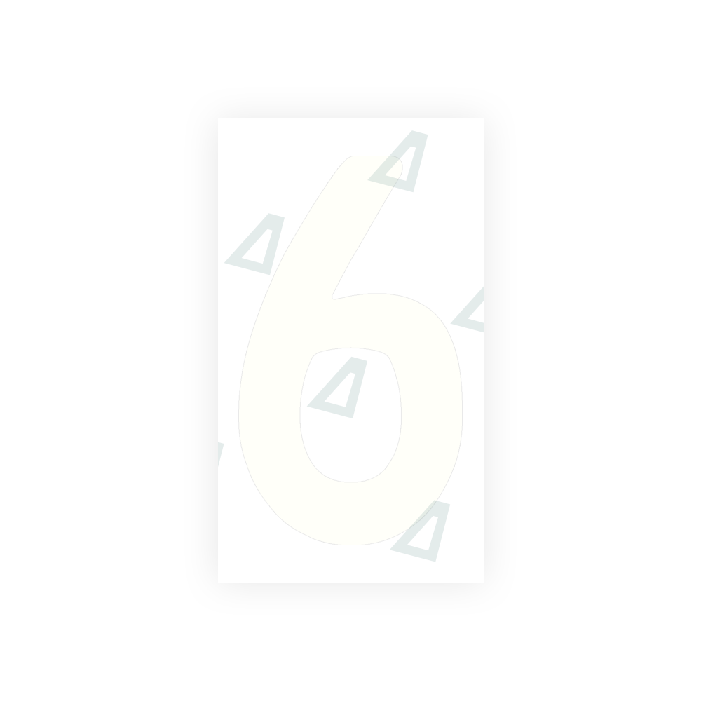 Alite Nanofilm for Uruguay license plates - Symbol "6" - Alite