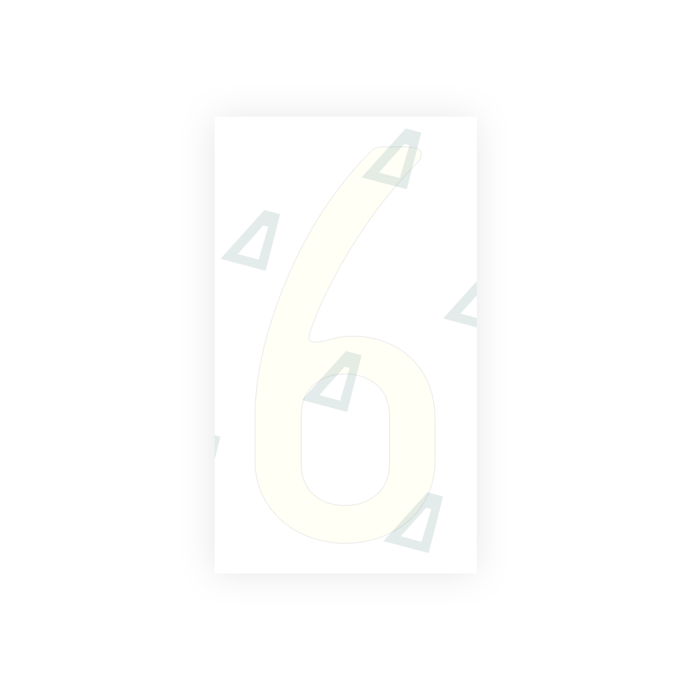 Alite Nanofilm for US (California) license plates - Symbol "6" - Alite