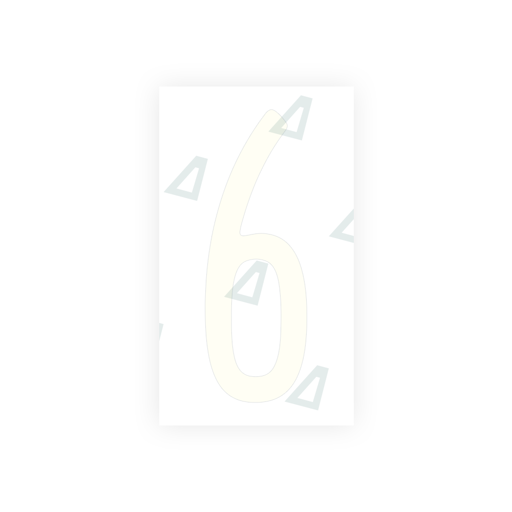 Alite Nanofilm for US (Pennsylvania) license plates - Symbol "6" - Alite