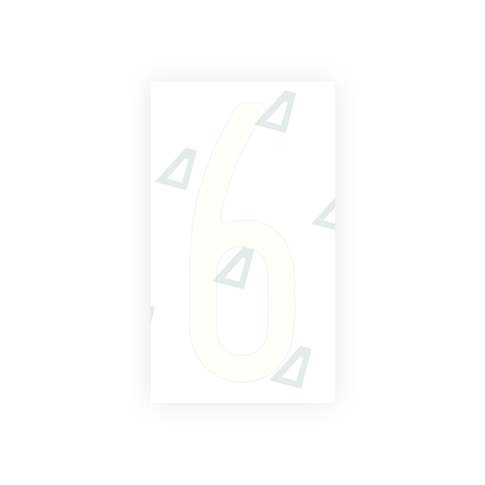 Alite Nanofilm for US (Illinois 2006 - Round) license plates - Symbol "6" - Alite