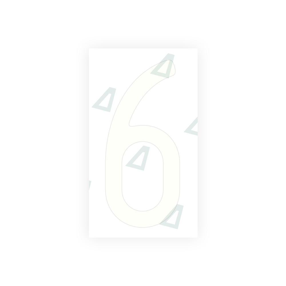 Alite Nanofilm for US (Massachusetts) license plates - Symbol "6" - Alite