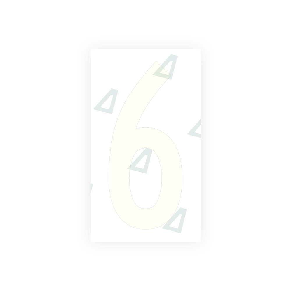 Alite Nanofilm for US (New Jersey) Moto license plates - Symbol "6" - Alite