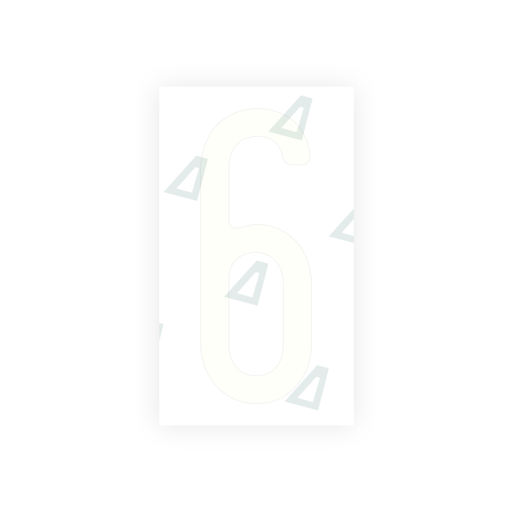 Alite Nanofilm for US (Washington State) license plates - Symbol "6" - Alite