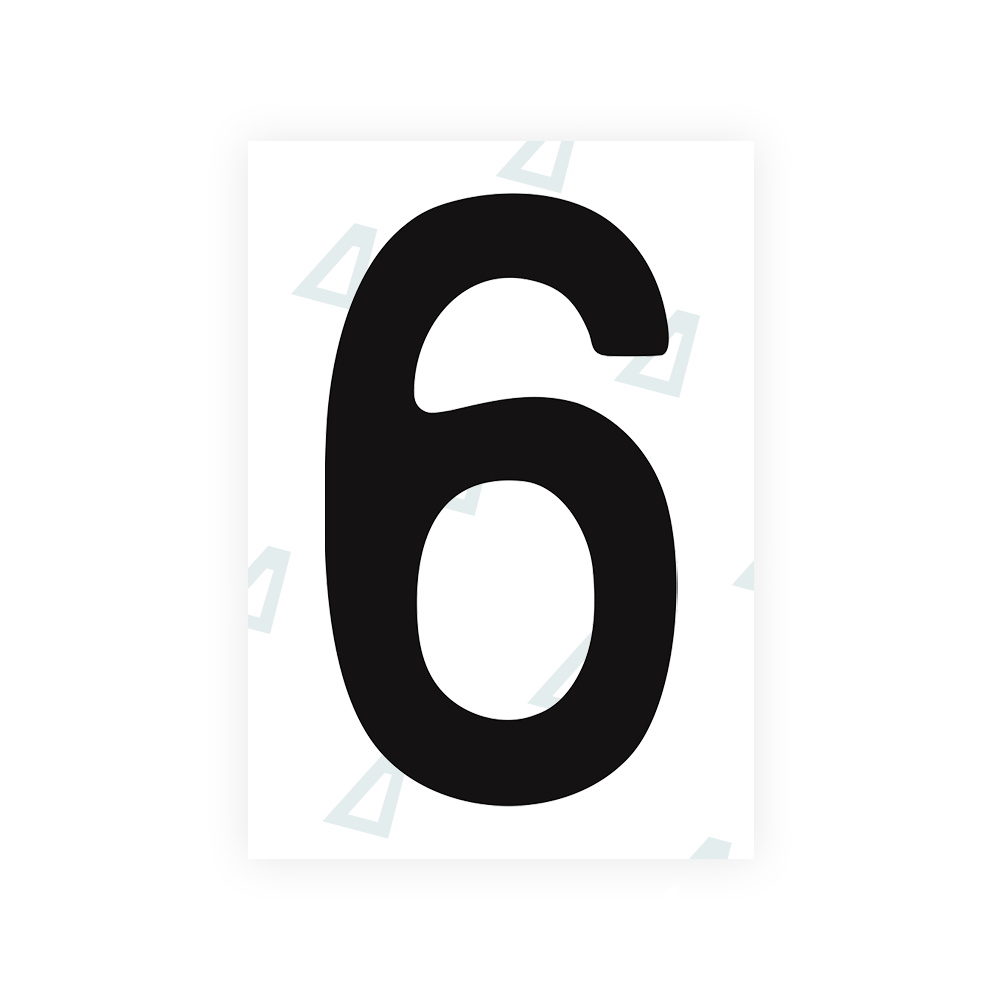 Alite Nanofilm for Chile 2007 license plates - Symbol "6" - Alite