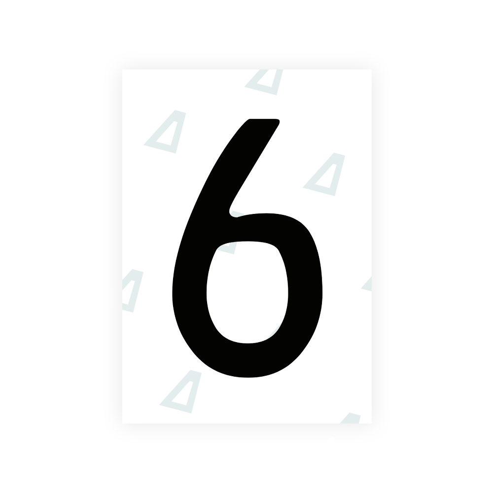 Alite Nanofilm for Chile 2014 license plates - Symbol "6" - Alite