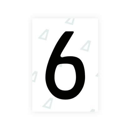 Alite Nanofilm for Chile 2014 license plates - Symbol "6" - Alite