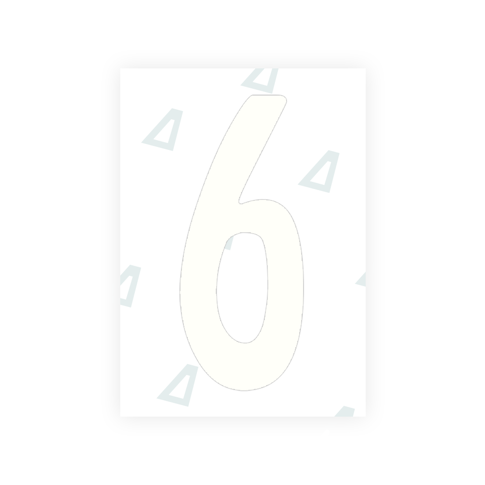 Alite Nanofilm for Guatemala license plates - Symbol "6" - Alite