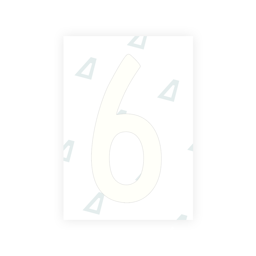 Alite Nanofilm for US (Arkansas) license plates - Symbol "6" - Alite