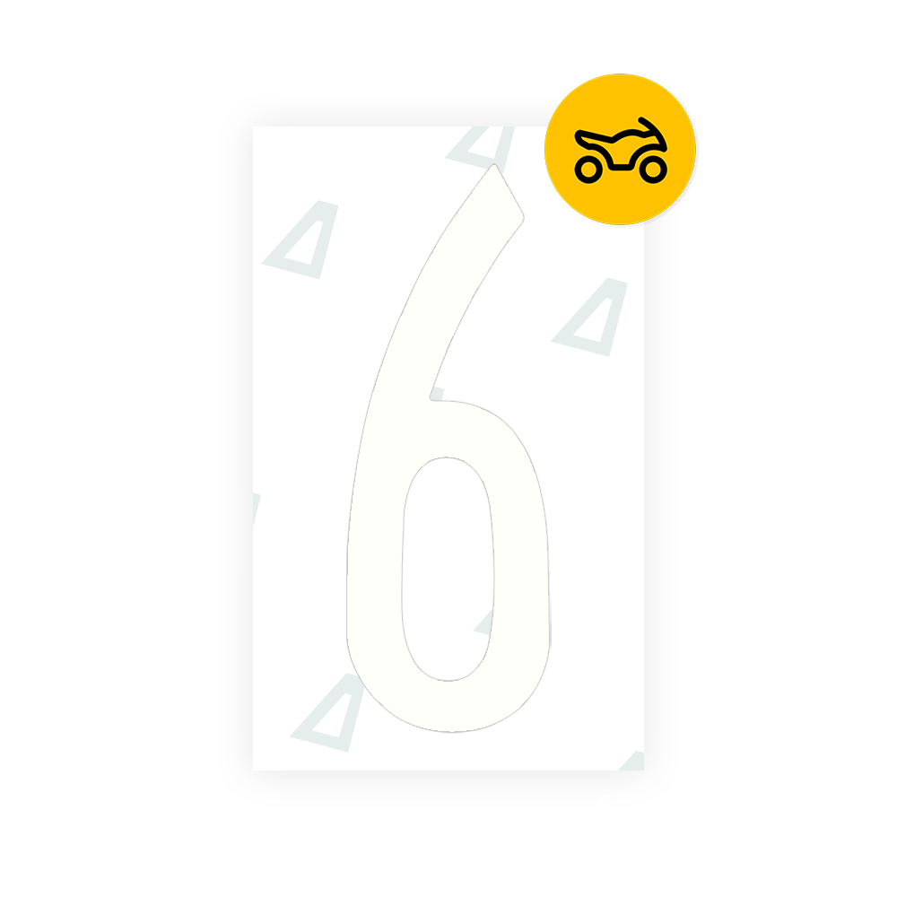 Alite Nanofilm for US (New York 2001) Moto license plates - Symbol "6" - Alite