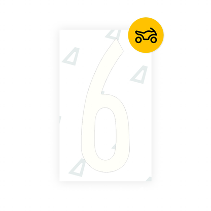 Alite Nanofilm for US (New York 2001) Moto license plates - Symbol "6" - Alite