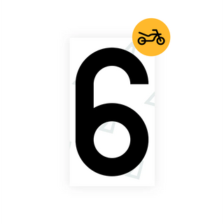 Alite Nanofilm for Greece moto license plates - Symbol "6" - Alite