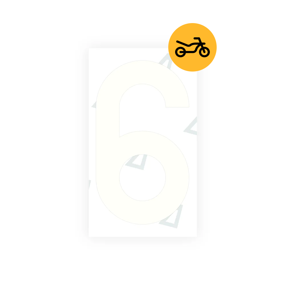 Alite Nanofilm for Greece moto license plates - Symbol "6" - Alite