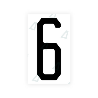 Alite Nanofilm for US (New Jersey - Embossed) license plates - Symbol "6" - Alite