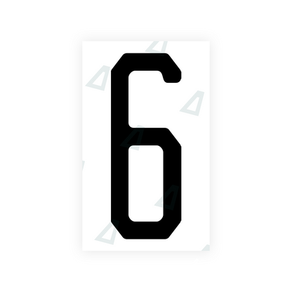 Alite Nanofilm for US (New Jersey - Embossed) license plates - Symbol "6" - Alite