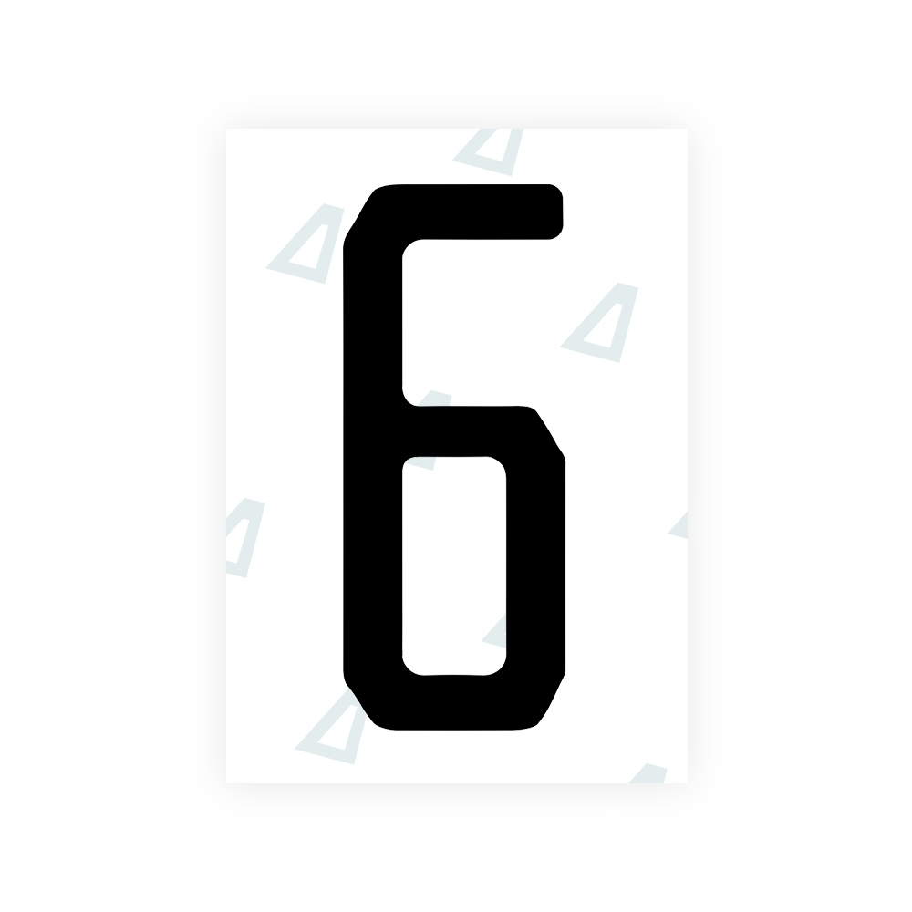 Alite Nanofilm for US (Florida 2019) license plates - Symbol "6" - Alite