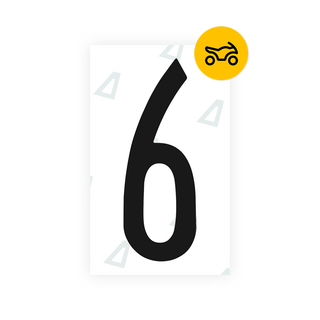 Alite Nanofilm for US (New York 2001) Moto license plates - Symbol "6" - Alite