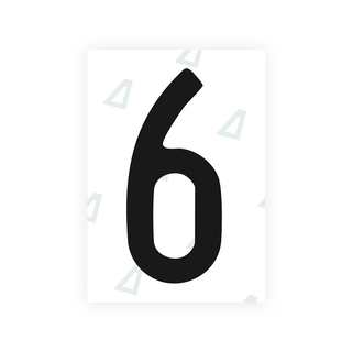 Alite Nanofilm for US (Connecticut 2013) license plates - Symbol "6" - Alite