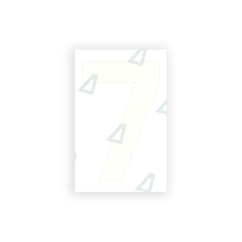 Alite Nanofilm for United Kingdom license plates - Symbol "7" - Alite