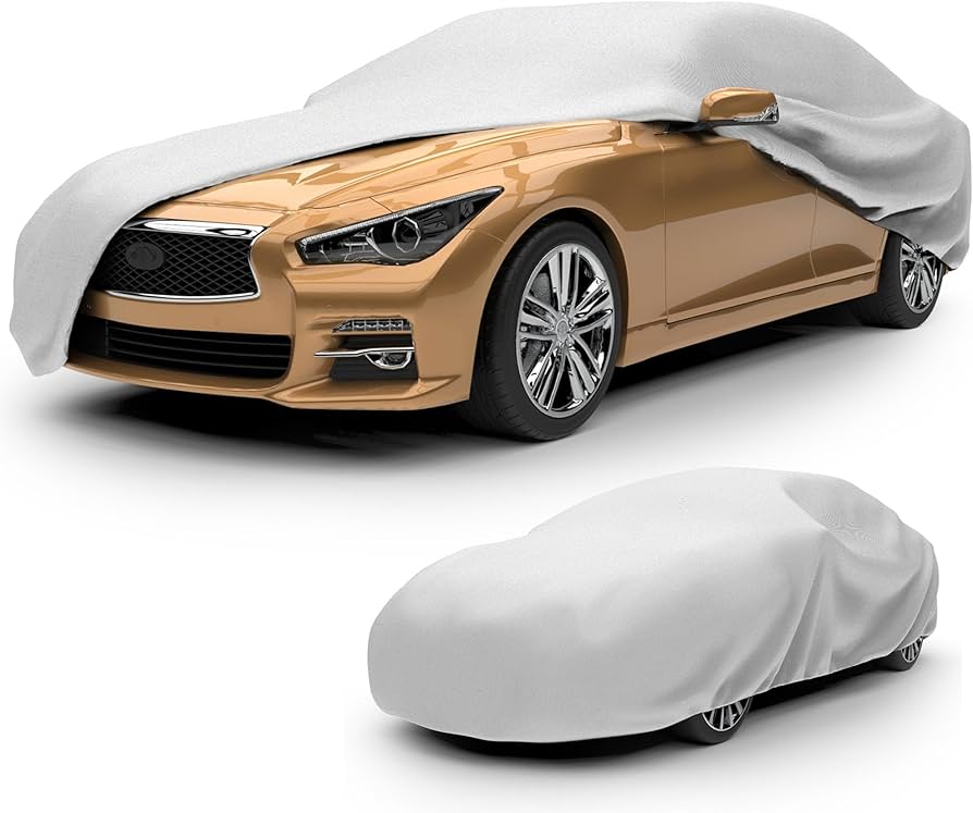 Funda básica para coche Budge, gris, talla 4: se adapta a coches de hasta 58 cm de largo, resistente a los arañazos, transpirable, a prueba de polvo, B-4