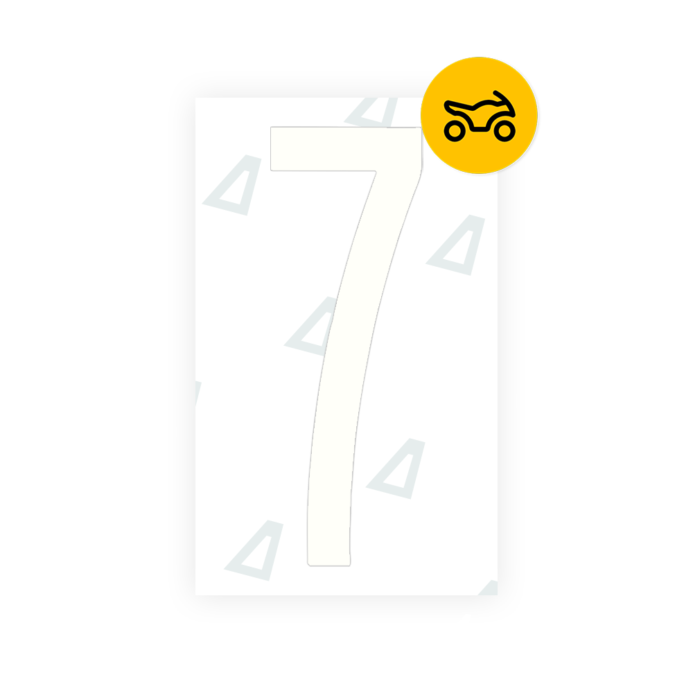 Alite Nanofilm for US (New York 2001) Moto license plates - Symbol "7" - Alite