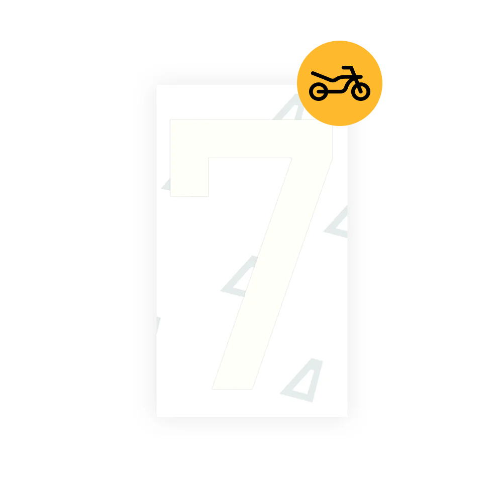 Alite Nanofilm for Greece moto license plates - Symbol "7" - Alite