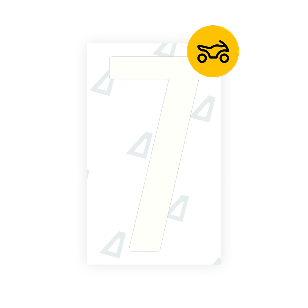 Alite Nanofilm for US (Texas) Moto  license plates - Symbol "7" - Alite