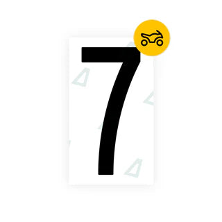 Alite Nanofilm for US (Oklahoma) Moto license plates - Symbol "7" - Alite